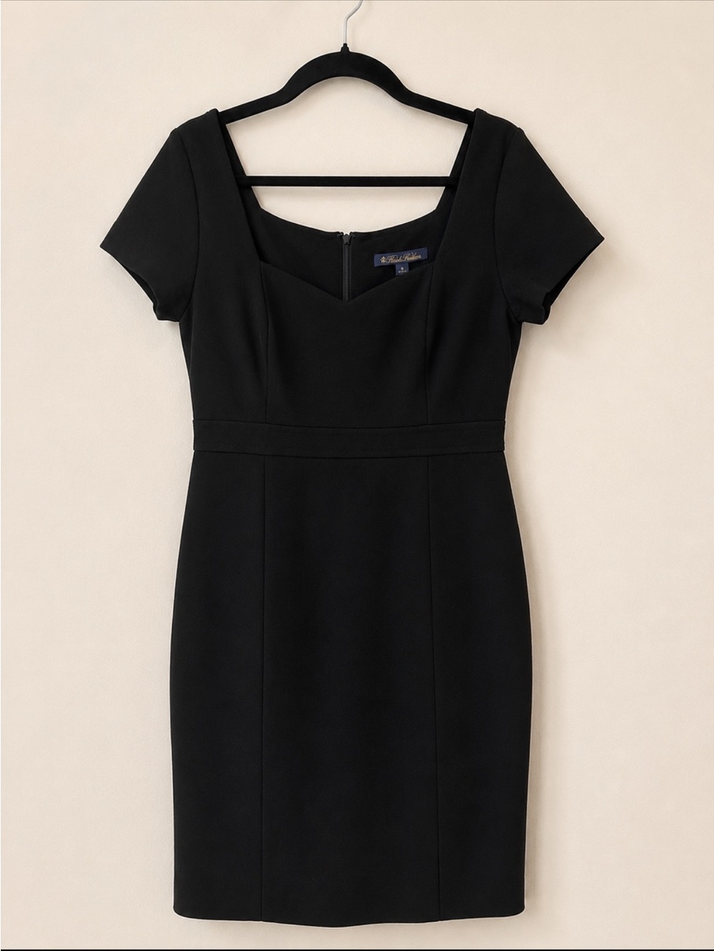 Brooks Brothers Black Sheath Dress Size 8 Career Office Classic Stretch